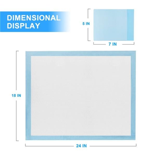 Disposable Large Changing Pads, High Absorbent Waterproof Portable Mattress - Picture 2 of 6